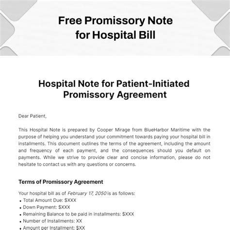 promissory note hospital bill|Promissory Note Sample Philippines (Free .
